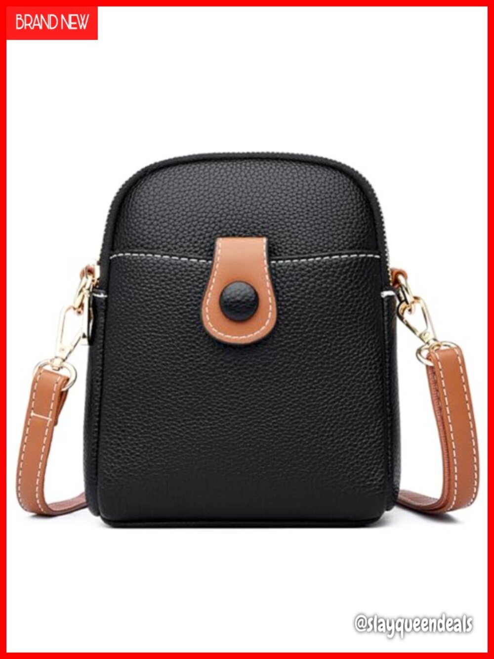 Genuine Leather Crossbody Bag Small Lightweight Phone Purse Messenger